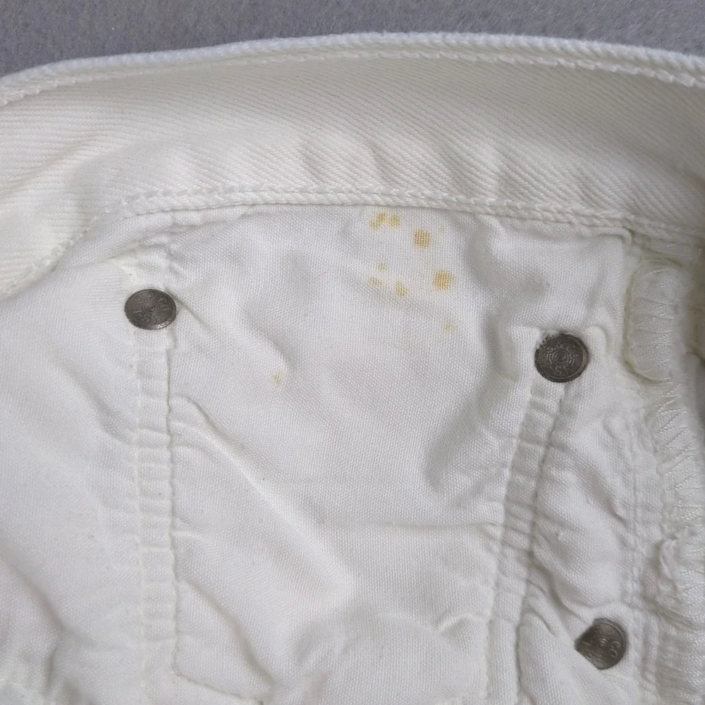 VTG Y2K Levis 501 Jeans Mens 38x30 (34x27) White Button Fly Original Straight